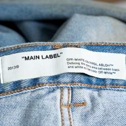Off-White Blue Wizard Extreme Bleach Denim Relaxed Fit Jeans M
