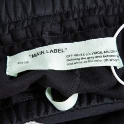 Pre Owned Off-White Black Knit Diagonal Brushed Stripe Detail Track Pants XL