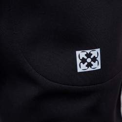 Pre Owned Off-White Black Knit Zipper Hem Detail Slim Fit Track Pants M