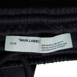 Pre Owned Off-White Black Knit Zipper Hem Detail Slim Fit Track Pants M