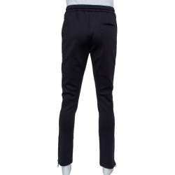 Pre Owned Off-White Black Knit Zipper Hem Detail Slim Fit Track Pants M