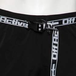Off-White Black Synthetic Running Shorts M