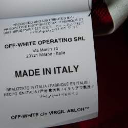 Pre Owned Off-White Red Flannel Cotton Button Front Shirt M