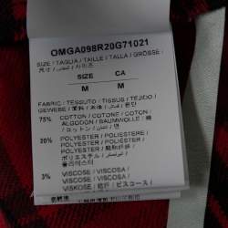 Pre Owned Off-White Red Flannel Cotton Button Front Shirt M