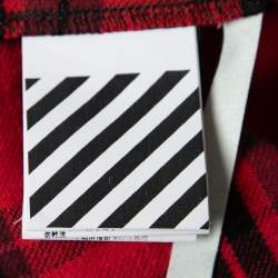 Pre Owned Off-White Red Flannel Cotton Button Front Shirt M
