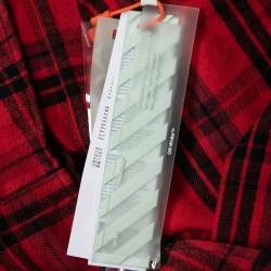 Pre Owned Off-White Red Flannel Cotton Button Front Shirt M