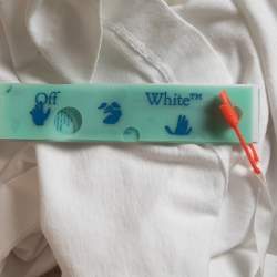 Off-White White Hands Off Logo Print Cotton Crew Neck T-Shirt M