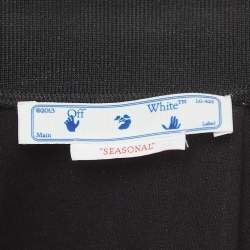 Pre Owned Off-White Black Multilogo Jersey Slim Track Jacket L