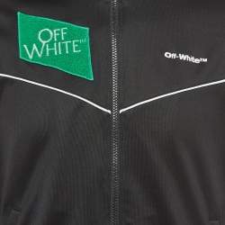 Pre Owned Off-White Black Multilogo Jersey Slim Track Jacket L
