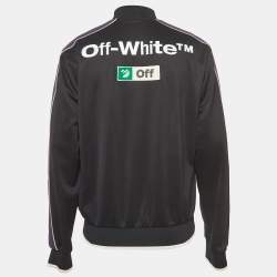 Pre Owned Off-White Black Multilogo Jersey Slim Track Jacket L