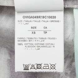 Off-White Grey Printed Cotton Buttoned Up Shirt XS