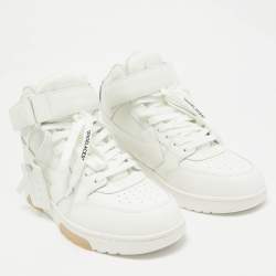 Off-White White Leather Out Of Office High Top Sneakers Size 41