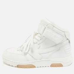 Off-White White Leather Out Of Office High Top Sneakers Size 41