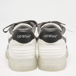 Off-White White/Grey Leather Out of Office Low Top Sneakers Size 45