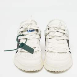 Pre Owned Off-White Midtop Sponge Size 42 White Leather Lace Up Sneakers