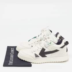 Pre Owned Off-White Midtop Sponge Size 42 White Leather Lace Up Sneakers