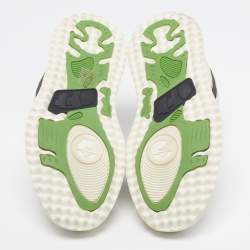 Pre Owned Off-White Midtop Sponge Size 42 White Leather Lace Up Sneakers