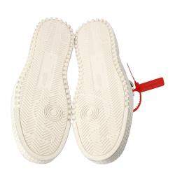 Off White Mix Media High Top Sneakers Size  40