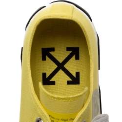 Off-White Yellow Canvas Vulcanized Low-Top Sneakers Size 43
