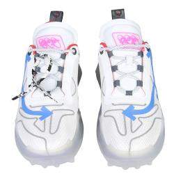Pre Owned Off-White White/Multicolor Leather/Suede Trim Odsy Chunky Sneakers IT  41