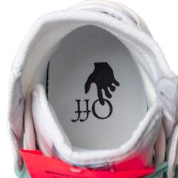 Pre Owned حذاء رياضي أوف وايت أوف كورت 3.0 جلد كريمي / برتقالي بعنق مرتفع مقاس 43