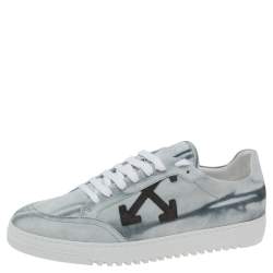 Off-White Grey Suede Low Top Sneakers Size 42