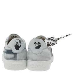 Off-White Grey Suede Low Top Sneakers Size 42