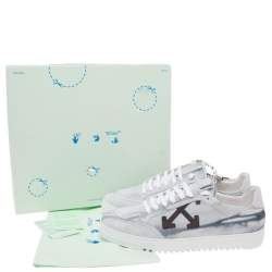 Off-White Grey Suede Low Top Sneakers Size 42