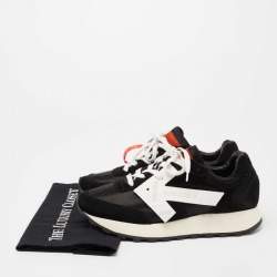 Off-White Black Suede And Leather  Runner Arrow Sneakers Size 40