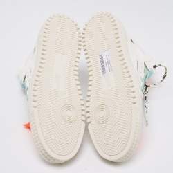 Pre Owned حذاء رياضي أوف وايت أوف كورت 3.0 جلد أبيض بعنق طويل مقاس 42