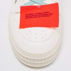 Pre Owned حذاء رياضي أوف وايت أوف كورت 3.0 جلد أبيض بعنق طويل مقاس 42