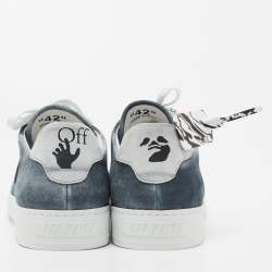 Pre Owned حذاء رياضي أوف وايت سويدي رصاصي برباط مقاس 42