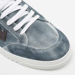 Pre Owned حذاء رياضي أوف وايت سويدي رصاصي برباط مقاس 42