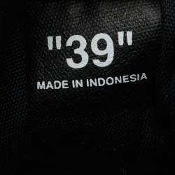 مملوكة مسبقًا Off-White Black/White Canvas Vulcanized Low Top Sneakers Size 39