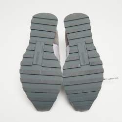 مملوكة مسبقًا Off-White Grey Suede and Fabric Arrow Low Top Sneakers Size 44