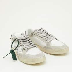 Off-White Tricolor Suede and Canvas 5.0 Low Top Sneakers Size 43