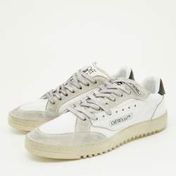 Off-White Tricolor Suede and Canvas 5.0 Low Top Sneakers Size 43