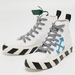 Off-White White Canvas high Top Sneakers Size 42