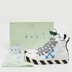 Off-White White Canvas high Top Sneakers Size 42