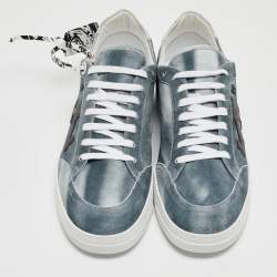 مملوكة مسبقًا Off-White Blue/Grey Suede 2.0 Low Top Sneakers Size 41