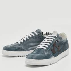 مملوكة مسبقًا Off-White Blue/Grey Suede 2.0 Low Top Sneakers Size 41