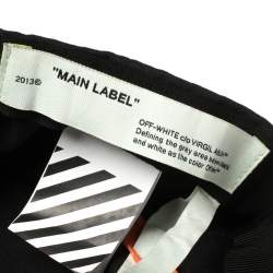 Pre Owned Off-White Black Fabric Diag Baseball Cap
