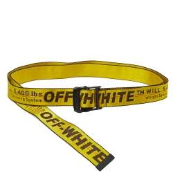 OFF-WHITE Industrial strap nylon duffle bag 'Black Yellow