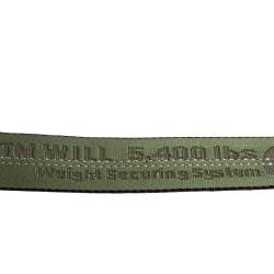 Pre Owned Off-White Green/Black Nylon Industrial Belt 110CM