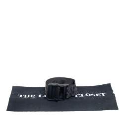 Pre Owned Off-White Grey-Black Nylon Industrial Belt 200CM