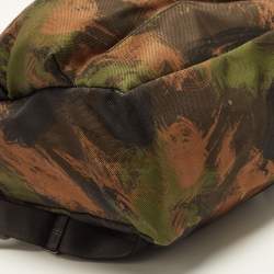 Pre Owned Off-White Arrow Green/Black Camouflage Tessuto Backpack