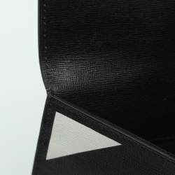 Pre Owned Off-White Diag Large Black/White Leather Pouch Clutch