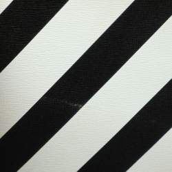 Pre Owned Off-White Diag Large Black/White Leather Pouch Clutch