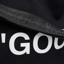Pre Owned Off-White Black Canvas "Goods" Quote Tote