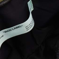 Pre Owned Off-White Military Green Logo Print Nylon Cordura Hip Belt Bag